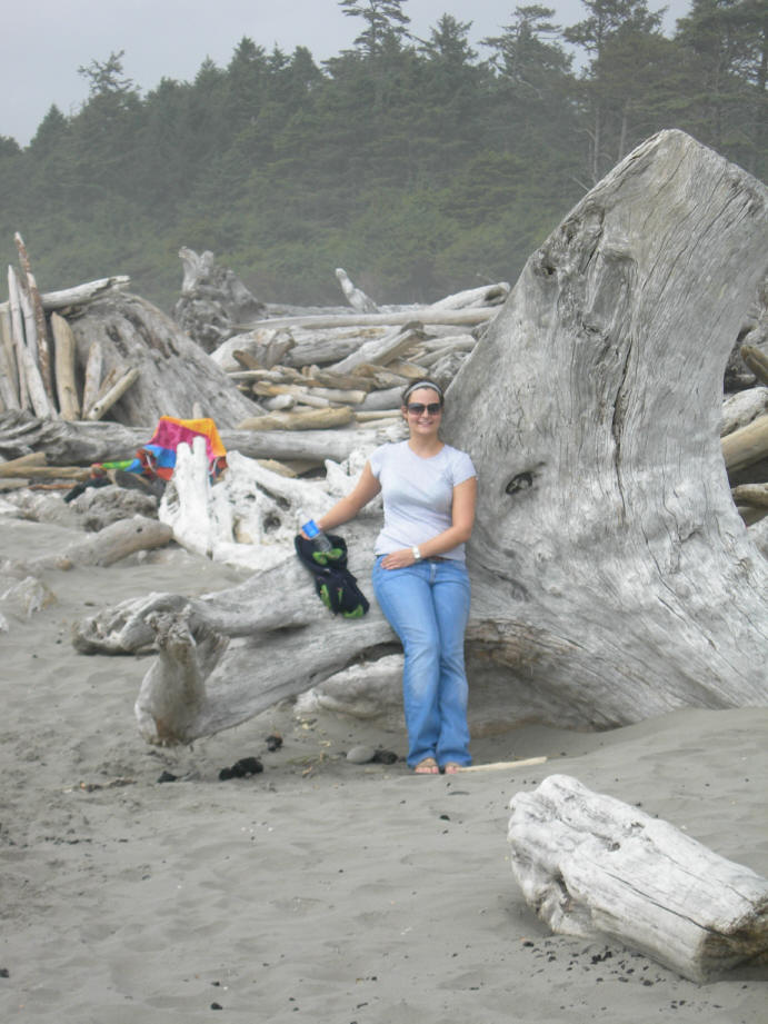 Kristen on the beach